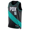 Dres Portland Trail Blazers Yang Hansen Nike 2025-26 City Edition Crno Swingman